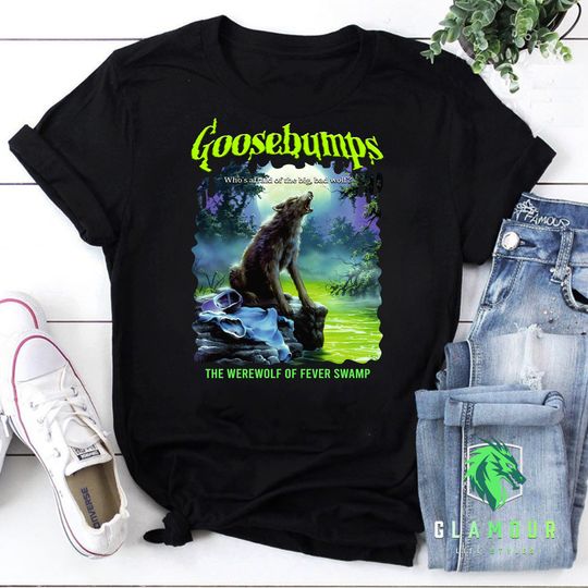 Scary Wolf Goosebumps Cotton Shirt, Comfortable Short Sleeve Sports Tee for Men, Women, Kids - Trending Street Fashion