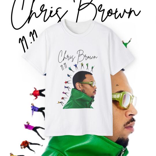 Discover Chris Brown 11:11 Tour Tee - Unisex, Cotton Trending Fashion Tee Shirt