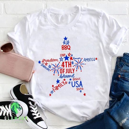 Fourth Of July Star Teacher Vintage cotton tee, Graphic Tshirt for men, women, Unisex, Trending Gifts