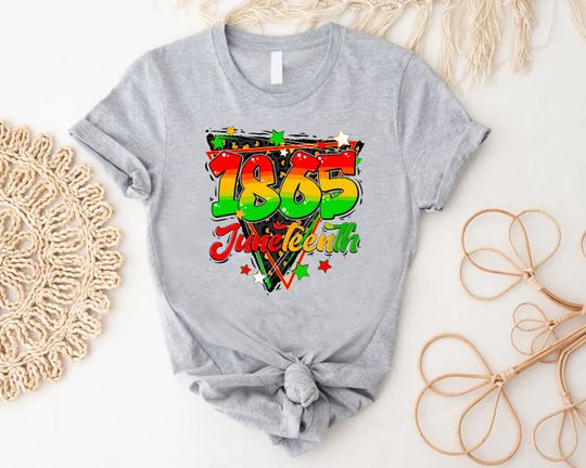 Discover Retro 1865 Juneteenth Shirt, Black Freedom Shirt, Juneteenth Gift, Family Matching Juneteenth Day T-shirt, Black Culture Shirt