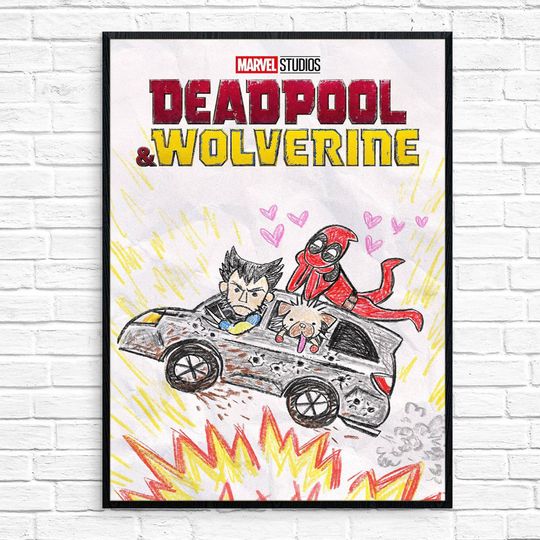 Deadpool & Wolverine Poster | Deadpool 3 Poster | Superhero Poster | Movie Poster | Living Room Decor