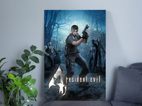Resident Evil 4 Poster | Leon Kennedy Albert Wesker Ada Wong Poster | Re4 Poster | Resident Evil Video Game Poster