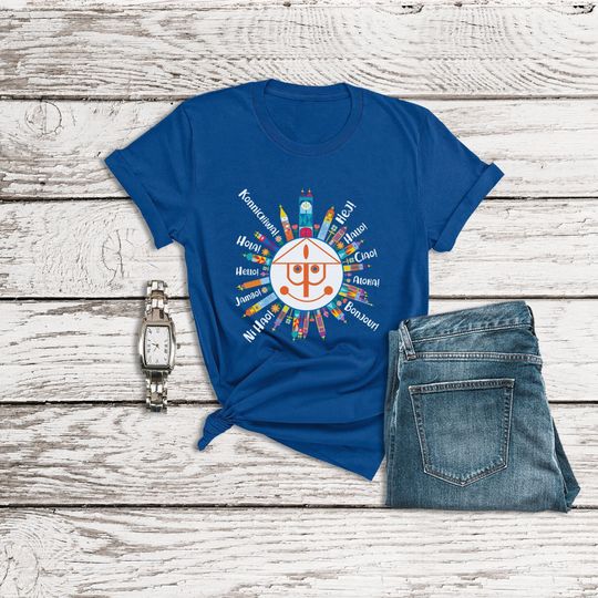 Disney Shirts, It's a Small World Hello, Magic Kingdom Disney Shirt, Disney Clothing, Summer Casual Cotton Couple Matching Shirt, Short Sleeve Shirt for Men, Women and Kids