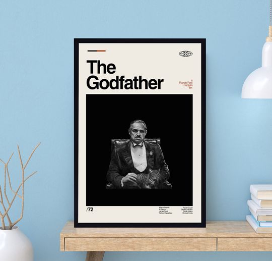 The Godfather Poster, Francis Ford Coppola, Retro Poster, Midcentury Art, Minimalist Art, Vintage Poster, Modern Poster, Wall Decor