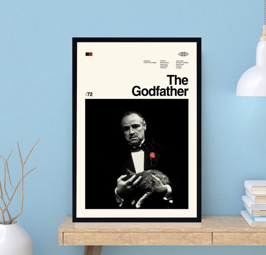 The Godfather Movie Poster, Francis Ford Coppola, Movie Poster, Vintage Poster, Modern Art, Midcentury Poster, Film Poster, Wall Decor