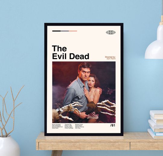 The Evil Dead Poster, The Evil Dead Print, Sam Raimi, Retro Poster, Minimalist Art, Vintage Poster, Movie Poster, Modern Poster, Wall Art