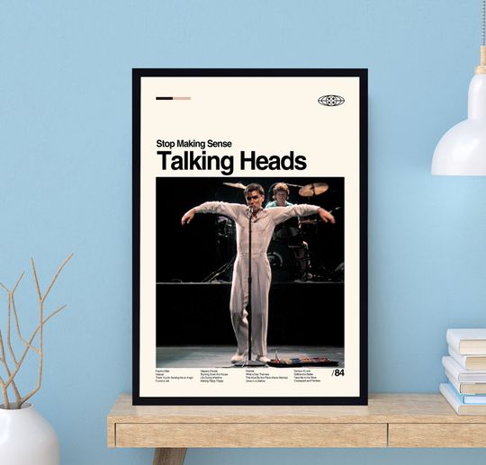 Talking Heads - Stop Making Sense Movie Poster, Movie Poster, Vintage Poster, Modern Art, Midcentury Poster, Retro Print, Wall Decor