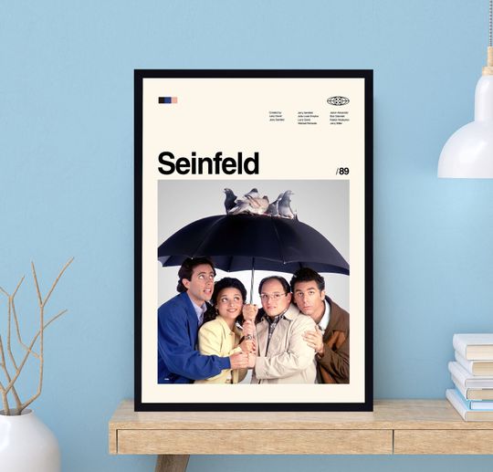 Seinfeld Tv Series Poster, Seinfeld Poster, Movie Poster, Vintage Poster, Modern Poster, Midcentury Poster, Film Poster, Wall Decor