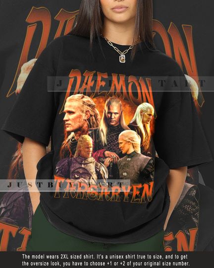 Daemon Targaryen Shirt American Actress Character Movie Hollywood Tshirt Box Office Bootleg Vintage 90s Sweatshirt Graphic Unisex Tee