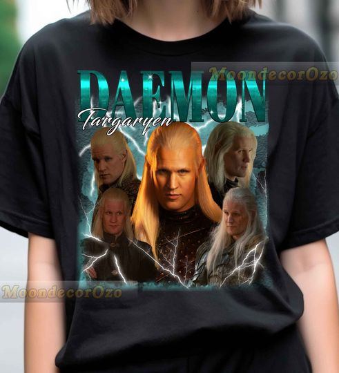 Retro Daemon Targaryen TShirt, Daemon Targaryen hoodie, Daemon Targaryen sweatshirt, Daemon Targaryen Rock Style Bootleg Tee