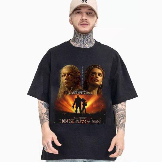 House of the Dragon Season 2 Shirt, Game of Thrones, Fire and Blood, Team Green, Team Black, House of the Dragon 2024 Series Shirt