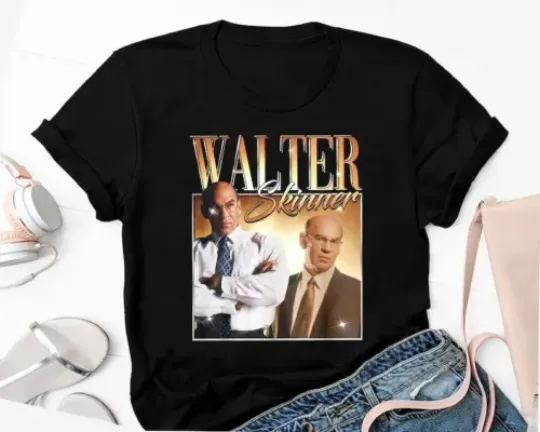 The X-Files Mitch Pileggi Walter Skinner 90S Vintage T-Shirt, Vintage 90 Cotton T-shirt, Retro Short Sleeve T-shirt, Gift For Men Women