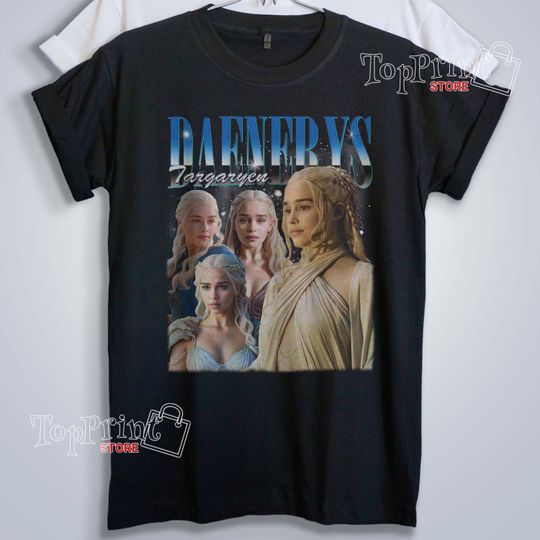 Limited Daenerys Targaryen Vintage T-Shirt, Graphic Unisex T-shirt, Retro 90's Fans Homage T-shirt