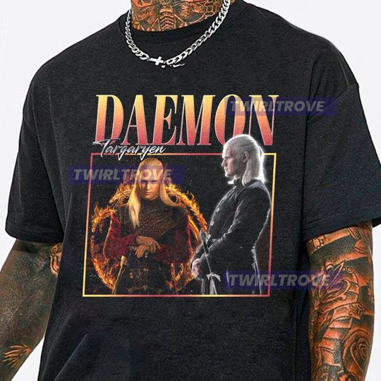 Vintage Daemon Targaryen Shirt American Actress Character Movie Tshirt Box Office Bootleg Vintage 90s Sweatshirt Graphic Unisex Tee