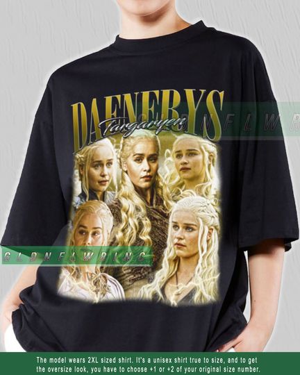 Daenerys Targaryen Shirt Gift Vintage 90s Retro Bootleg T-shirt Homage Graphic Tee Sweatshirt