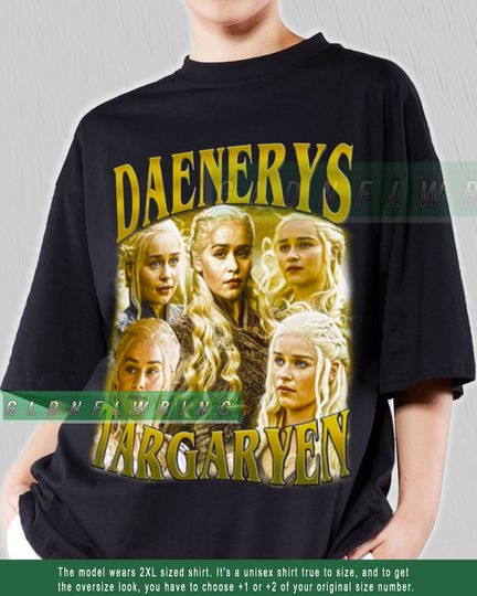 Daenerys Targaryen Shirt Gift Vintage 90s Retro Bootleg T-shirt Homage Graphic Tee Sweatshirt Unisex