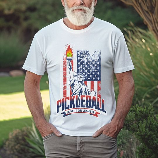 Pickleball Shirt, 4th Of July Shirt, Pickleball Gifts, Mens Pickleball Shirt, Gift For Dad, Patriotic Shirt For Men, Independence Day