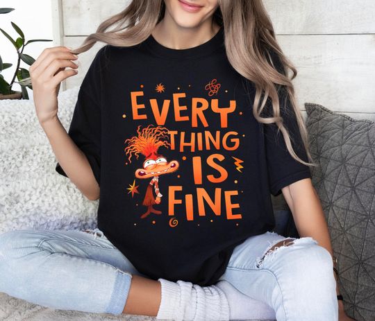 Everything Is Fine Anxiety Inside Out 2 Disney Shirt, Disney Inside Out Anxiety Shirt, Inside Out Merch Shirt, Emotions Shirt, Gift Ideas