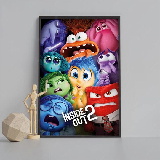 Inside Out 2 2024 Poster Movie Poster Minimalist Aesthetic Poster Wall Art Home Decor Canvas Poster
