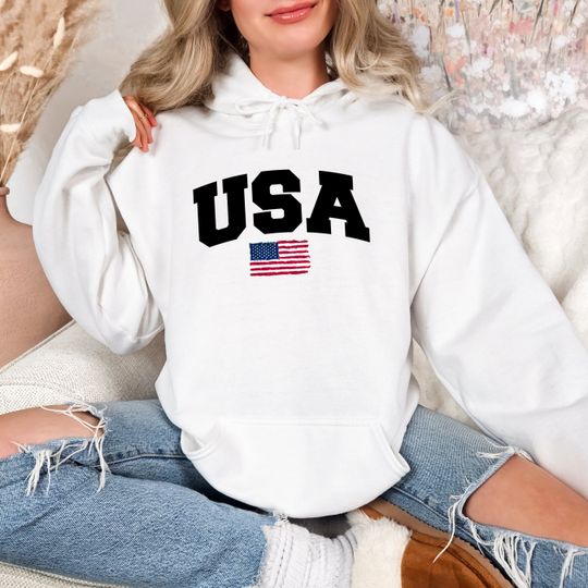 USA Flag Hoodie, 4th Of July Hoodie, Big Usa Hoodie, Patriotic Hoodie, Memorial Day Hoodie, Independence Day Hoodie, American Hoodie