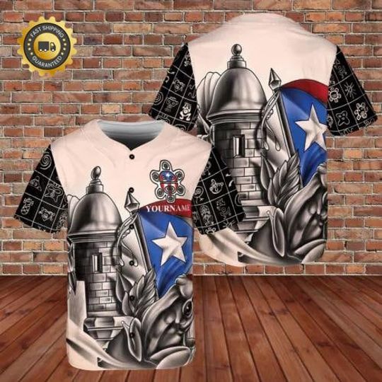 Discover Custom Name Puerto Rico Frogs Vintage 3D BaseBall Jersey