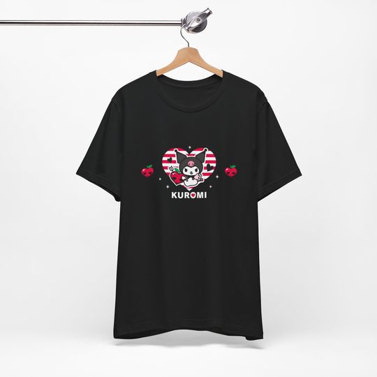 Sanrio Cute Kuromi Shirt, Casual Short Sleeve Tee, Trending Street Fashion