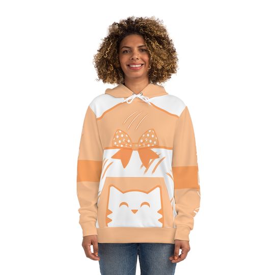 Orange Kawaii Tiger Hoodie, Orange Kawaii Tiger Unisex Hoodie 3D