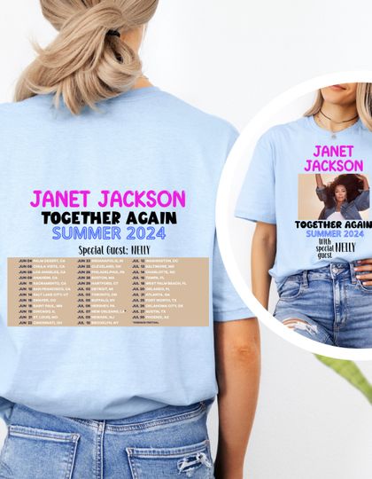 Janet Jackson together again w Nelly bubble print Unisex Softstyle T-Shirt