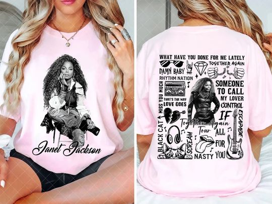 Queen of Pop Janet Jackson Shirt, Janet Jackson Fan Gift Shirt, Janet Jackson 90s Vintage Tee, Janet Jackson Together Again 2024 Tour Shirt