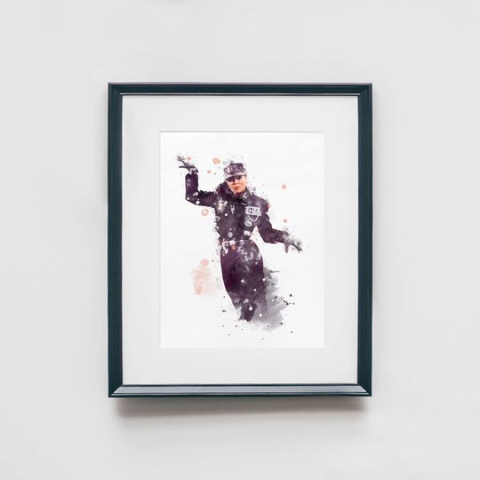 Janet Jackson Inspired Original Watercolor, Rhythm Nation, Poster, Music Gift, Pop Culture