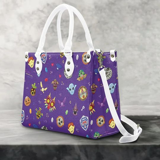 The Final Days The Legend of Zelda Leather Handbag, Shoulder Bag Fashion Gift for Her, Cartoon Tote Bag, Gift on Birthday, Anniversary