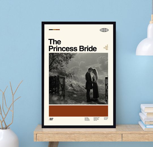 The Princess Bride Movie Poster, Rob Reiner, Movie Poster, Vintage Poster, Modern Art, Midcentury Poster, Film Poster, Wall Decor