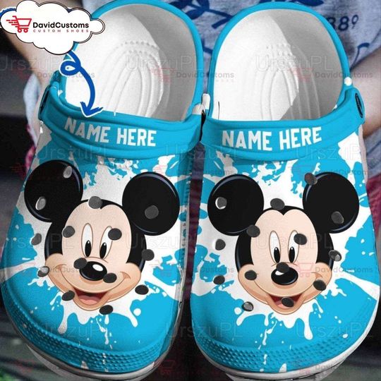 Adorable Mickey Mouse Face Unisex Clogs Cute Disney Summer Sandal ,Custom Clogs