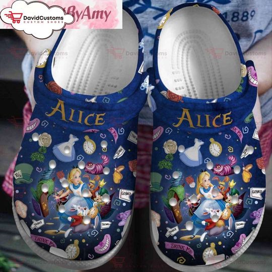 Alice In Wonderland Disney Princess Cheshire Cat  Sandals  ,Custom Clogs