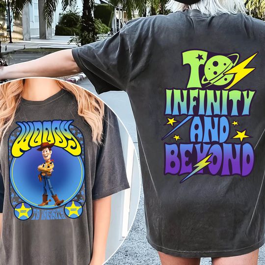 Two Sided Woody To Infinity And Beyond Comfort Colors Shirt, Vintage 70s Disney  Toy Story Tee, Disneyland Family Trip, Magic Kingdom