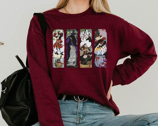 Villains Stretching Room Haunted Mansion Comfort Colors T-shirt, Captain Hook Cruella Maleficent Queen Of Heart, 2024 Trip