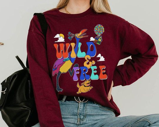 Up Balloon House Kevin Dug Dog Wild And Free Comfort Colors Shirt, Vintage Disney Friends T-shirt, Disneyland Family Trip, Birthday Gift