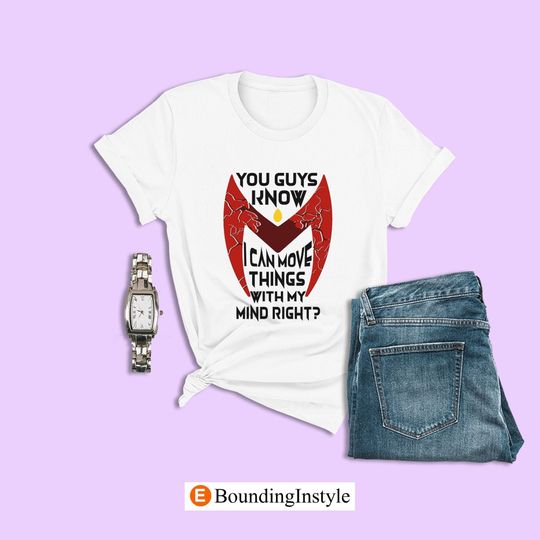 Disney WandaVision Shirt, I Can Move Things with My Mind Disney Shirt, Disney Clothing, Summer Casual Cotton Couple Matching Shirt, Short Sleeve Shirt for Men, Women and Kids
