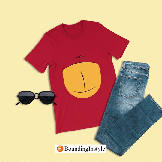 Pooh Easy Costume, Winnie the Pooh Character Minimalist Disney Shirt, Disney Clothing, Summer Casual Cotton Couple Matching Shirt, Short Sleeve Shirt for Men, Women and Kids