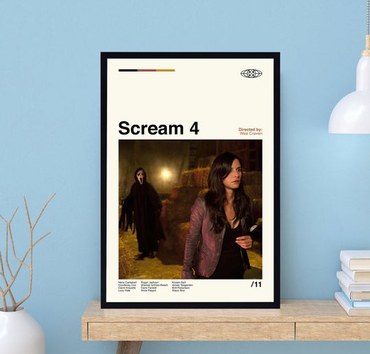 Discover Scream 4 Movie Poster, Wes Craven, Scream Print, Retro Movie Poster, Minimalist Art, Vintage Poster, Movie Poster, Movie Art, Wall Art