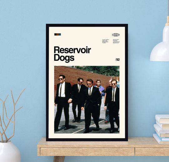 Reservoir Dogs Movie Poster, Quentin Tarantino, Midcentury Art, Minimalist Art, Movie Poster, Vintage Poster, Modern Poster, Wall Art