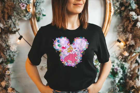 Floral Aurora Shirt, Mickey Aurora Tee, Disney Princess Shirt, Princess Aurora Shirt