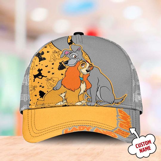 Love And Sacrifice Character Yellow Grey Classic Cap, Romantic Dog Love Story Animated Movie Character Baseball Cap