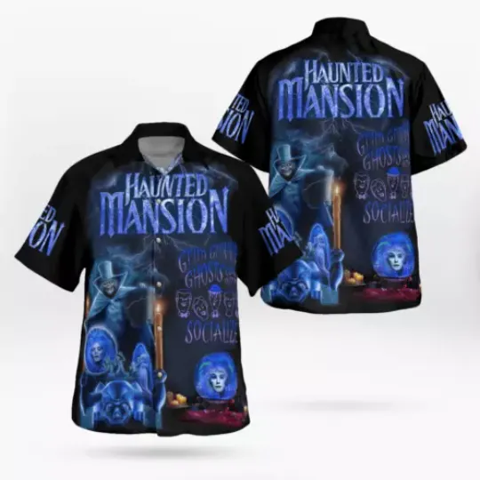 Haunted Mansion Happy Halloween Grim Ghosts Hawaiian Shirt