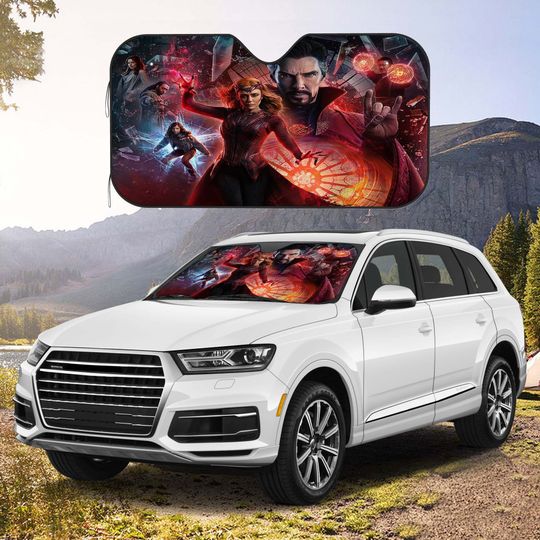 Doctor Strange Car Windshield Sun Shade, Movie Car Sun Shade, Funny Decoration, Car Accessories Gifts, Gifts for Family and Friends