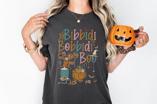 Retro Bibbidi Bobbidi Boo Halloween Shirt, Halloween Pumpkin Shirt