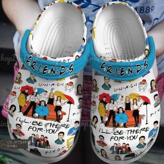 Friends Clogs, Friends TV Show Clogs, Movie Character Slipper, Friends Summer Shoes, Chandler Friends Shoes, Birthday Gift