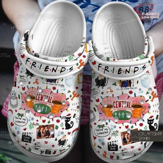Friends TV Series Clogs, Friends Clogs, Movie Character Slipper, Friends Summer Shoes, Chandler Friends Shoes, Birthday Gift
