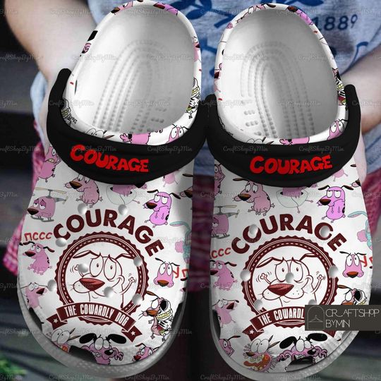 Courage The Cowardly Dog Clogs, Courage Sandals, The Cowardly Dog Slipper, Courage Summer Shoes, Birthday Gift, Gift For Her