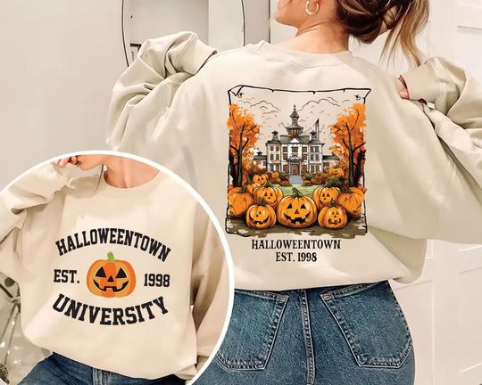Halloween Town Sweatshirt, Halloween Sweatshirt, Halloween Party Sweatshirt, Halloween Town Sweatshirt,Fall Pumpkin Sweatshirt, Halloweentown Sweatshirt